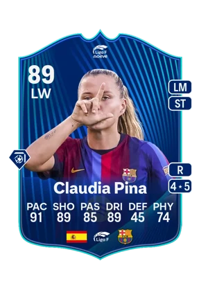 Carte en récompense : Claudia Pina